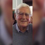 Dennis Hill, Broadstone Art Society's longest serving member, aged 99.