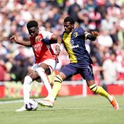 Bukayo Saka and Dango Ouattara were in direct competition during Cherries' trip to the Emirates