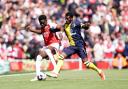 Bukayo Saka and Dango Ouattara were in direct competition during Cherries' trip to the Emirates