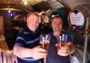 SR diesel gala beer festival Corfe Castle Barry Light & Andy Dunster (R)