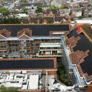 Solar panels at Poole Hospital