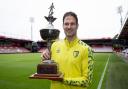 Asmir Begovic of Cherries with Bournemouth Echo Player of the Year trophy (Picture: AFC Bournemouth)