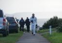 Forensics at Manor Steps zig zag off Boscombe Overcliff Drive