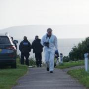 Forensics at Manor Steps zig zag off Boscombe Overcliff Drive