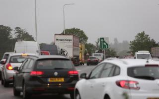 Road partially blocked and delays after crash