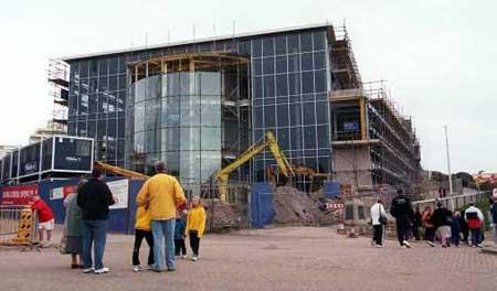 02/04/1999: The IMAX and Waterfront complex looks unlikely to be completed by its July date. Picture: Corin Messer.