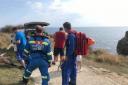 A teenager broke his arm after jumping from an arch at a beauty spot in Dorset. Picture: Lulworth Coastguard Rescue Team