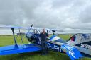 Richard Goodwin with his G-JPIT Muscle Bi-Plane