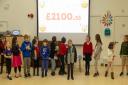 The ‘big reveal’ when pupils at Pamphill First School learned how much they’d raised