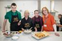 – Portfield School Sixth Form student Luke, with Lesley Waters, student Jack and Autism Unlimited CEO Siún Cranny.