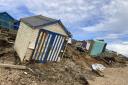 Recent stormy weather has created a beach hut graveyard on Milford on Sea's shores.