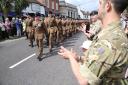 PICTURES: Hundreds watch Rifles march through Christchurch