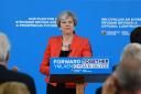 Conservative party leader Theresa May during the Welsh Conservative manifesto launch. Picture by PA