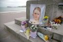 Tributes to Gaia Pope at the promenade in Swanage