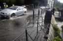 Flooding near Bournemouth Town Hall. Picture: Corin Messer.