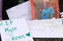 TRIBUTES: Flowers and messages left at Portchester School