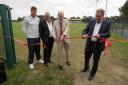 CUTTING: Steve Fletcher, club chairman Eddie Mitchell, the Mayor of Bournemouth Cllr Phil Stanley-Watts and Harry Redknapp open AFC Bournemouth’s new training ground