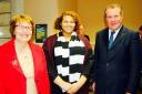 Amber Lovell, centre, with Annette Brooke MP and Connor Burns MP