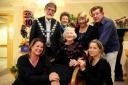 CELEBRATION: Eileen Spittles celebrates her 100th birthday with her family and the Mayor and Mayoress of Bournemouth, Cllr Rodney and Mrs Elaine Cooper