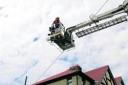 Firemen attend Southdown Road, Weymouth, to rescue the seagull