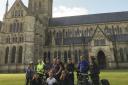 RIDE AND STRIDE: Cyclist raised thousands for church repairs Picture: Salisbury Cathedral