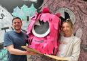 George and Georgina with Plom from Pop Paper City,