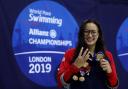 Great Britain's Alice Tai pose with her gold medal after winning the Women's 400m Freestyle S8 Final during day four of the World Para Swimming Allianz Championships at The London Aquatic Centre, London. PA Photo. Picture date: Thursday