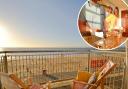 This beach pod has views overlooking Boscome Pier and beyond. All pictures: Rightmove