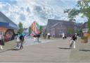 Artist's impression of revitalised Ringwood - approach to Meeting House Lane / Northumberland Court
