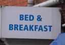 Bed and breakfast stock photo