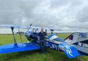 Richard Goodwin with his G-JPIT Muscle Bi-Plane