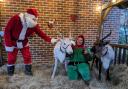 Jingles and Prancer with Father Christmas at Woodpeckers care home in Brockenhurst