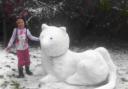 SNOW CAT: Luella from Branksome with her creation