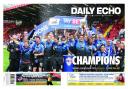 Monday's special edition wrap cover of the Daily Echo