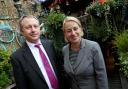 Leader of the Green Party, Natalie Bennett at Chaplins in Boscombe with Cllr. Simon Bull who is Bournemouth's first Green councillor.