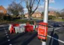 The out-of-action puffin crossing opposite Meteor Retail Park in Somerford Road, Christchurch