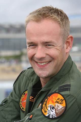 Launch event at Bournemouth Pier -   F-16 Pilot  Tobias 'Hitec' Schutte