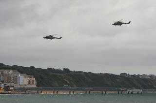 Launch event at Bournemouth Pier - The Black Cats rehearse their display over Boscombe Pier