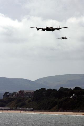 The Battle of Britain Memorial Flight ... the Lancaster Bomber and the Spitfire.