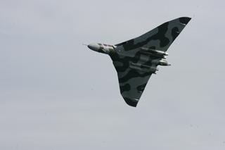 Vulcan Bomber does a surprise flypast after the afternoon flying displays have finished.