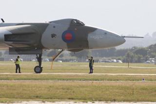Echo photographers have been out and about on the first day of the Bournemouth Air Festival. The Vulcan lands at Bournemouth Airport.