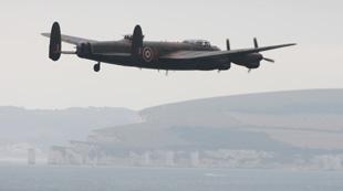 Lancaster from the Battle of Britain Memorial flight. Picture: Richard Crease.