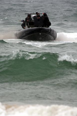 Pic by Corin Messer. The Royal Marines Beach Assault. 