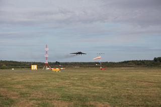 The Vulcan takes off from Bournemouth Airport.