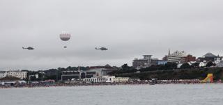 The Black Cats cancel display due to low cloud. Picture: Gary Ellson, Bournemouth Helicopters.   