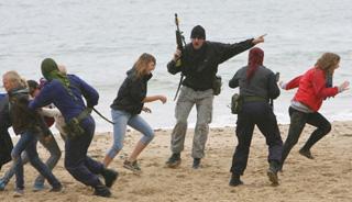  Royal Marines beach assault after terrorists  capture some children on the beach.