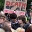 Student protest over tuition fees outside Bournemouth town hall on Wednesday, November 24, 2010.