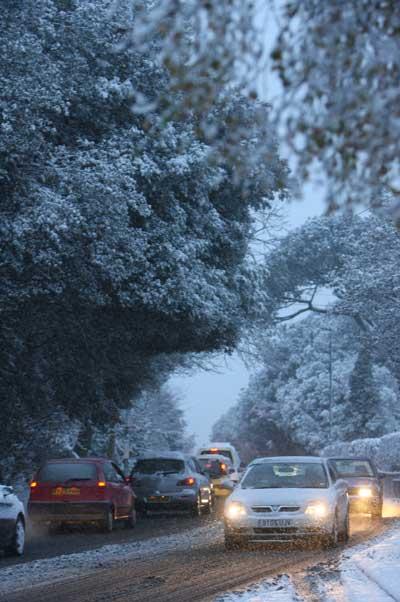 Traffic in Wallisdown Road. Picture by Richard Crease.