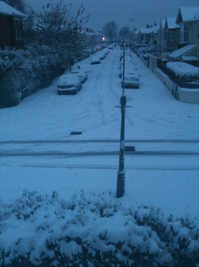 December 2, 2010. The snowy scene at Southbourne. Picture by David Hopkins.