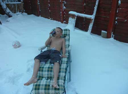 Jack Bodman aged 8 enjoying the snow.